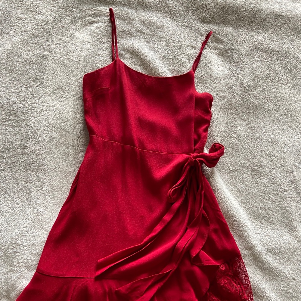 Lulus Red Wrap Dress